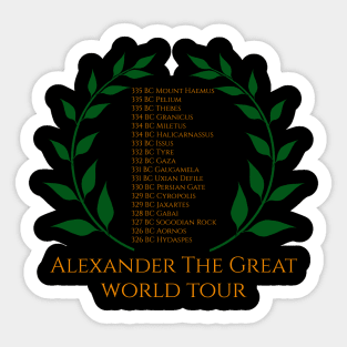 Classical Greek History Alexander The Great World Tour Sticker